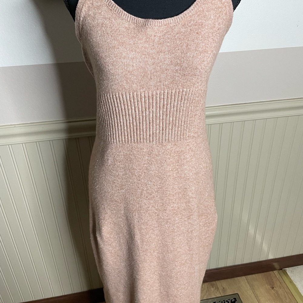 Express Sleeveless Knit Midi Dress in Taupe - Picture 5 of 15